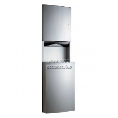 B43944 Paper Dispenser and Waste Bin 60L Recessed