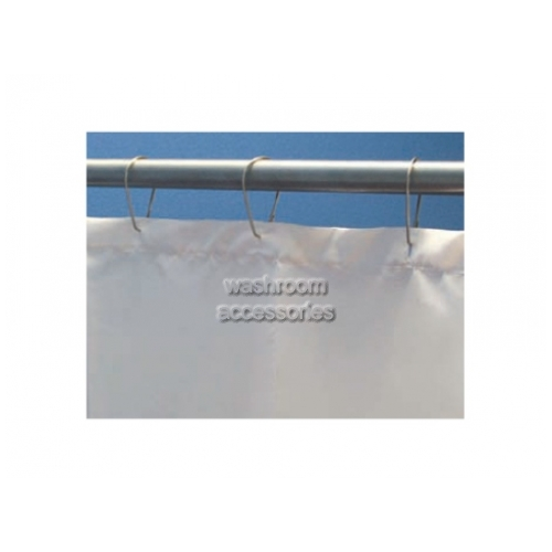 View JDMCURT-NT Shower Curtain Weighted Plain White details.