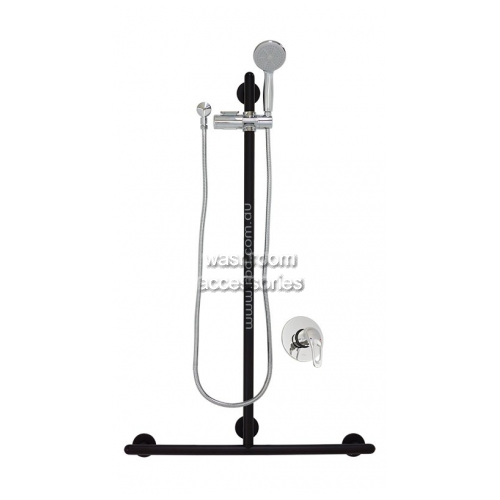 Shower Set T Grab Rail with Handset Slider and Mixer