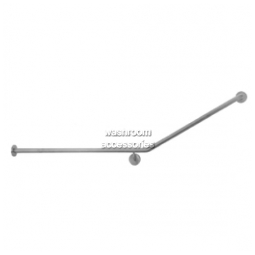 View MLR105 Toilet Grab Rail Left Hand 30 Degree Rear Wall Mount details.