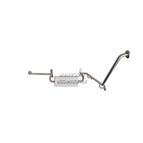 Toilet Grab Rail Set with Padded Backrest 40 Degree