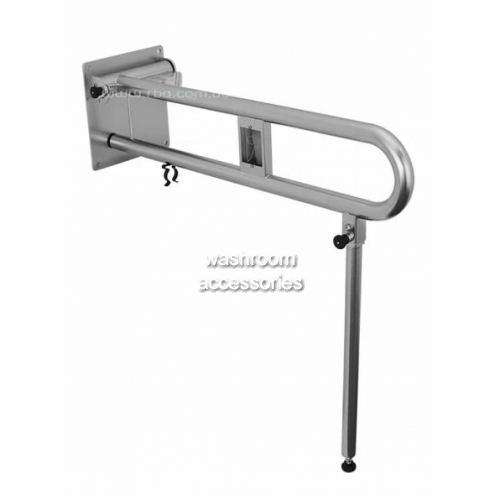 RBA4007 Drop Down Grab Rail with Nurse Call Plate and Leg
