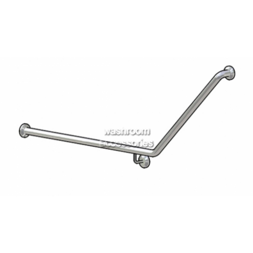 View 832 Grab Rail Rear Wall 45 Degree Left Hand with Underslung details.