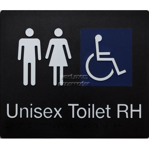 MFDTRH Unisex Accessible Toilet Right Hand Sign Braille