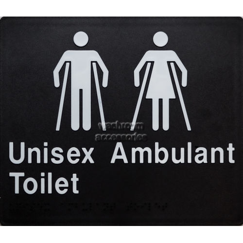 MFAT Unisex Ambulant Toilet Sign Braille