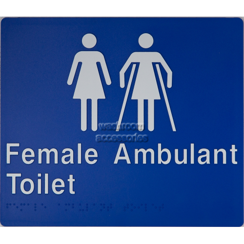 FFAT Female Toilet and Female Ambulant Toilet Sign Braille