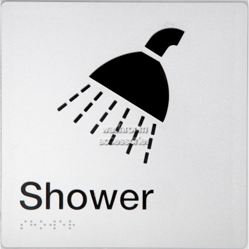 Shower Sign Braille
