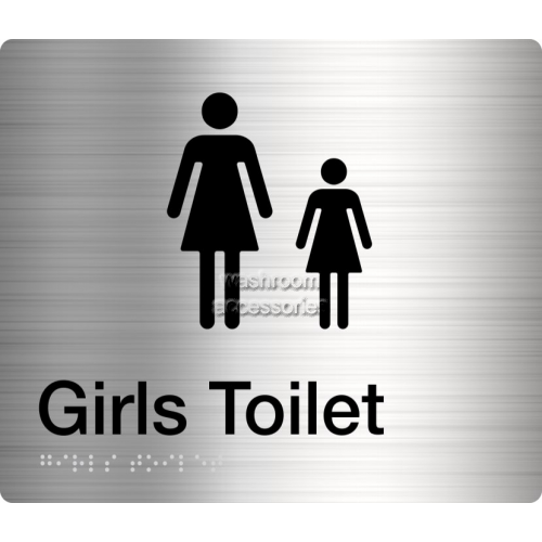 GT Girls Toilet Sign Braille