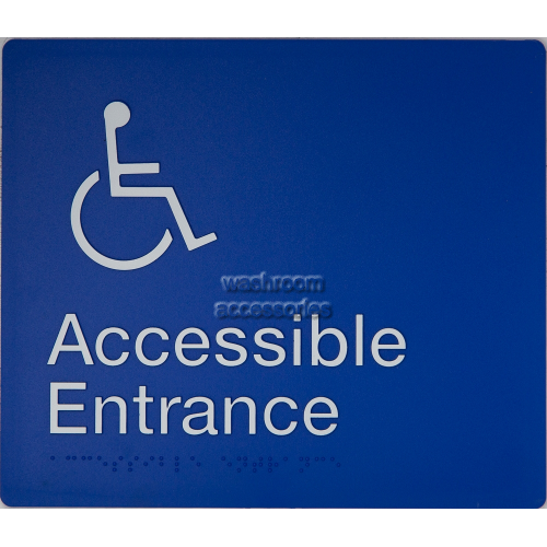 AE Accessible Entrance Sign Braille