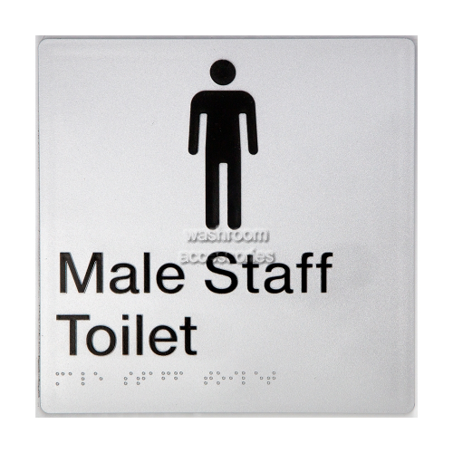 Male Staff Toilet Amenity Sign Braille