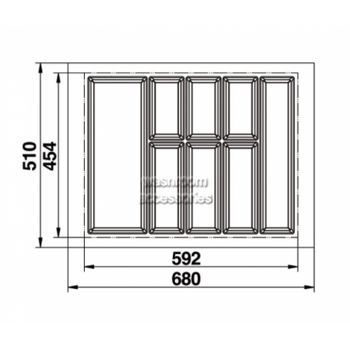 View Cutlery Tray Suits 700mm Drawer details.