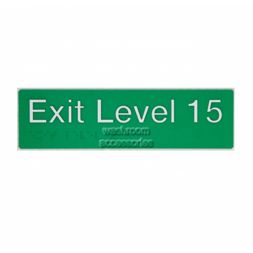 View EL15 Exit Sign Level 15 Braille details.