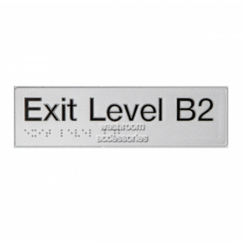 EB2 Exit Sign Basement 2 Braille