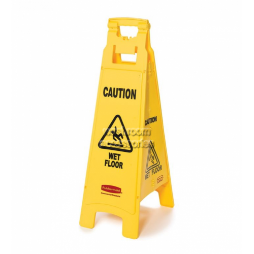 View 6114 Floor Safety Sign 4 Sided details.