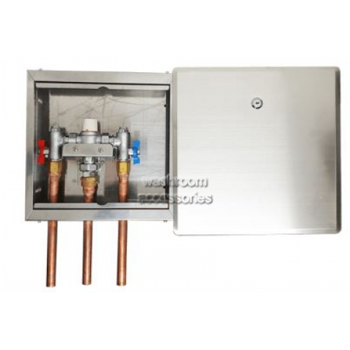 View Thermostatic Mixing Valve in-3 Hole Stainless Steel Box Enclosure details.