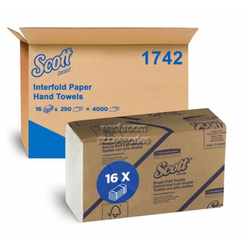 1742 Interfold Hand Towel 