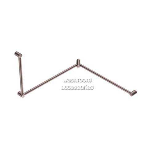 View NRCR3290C Toilet Grab Rail 90 Degree Continuous Wraparound details.