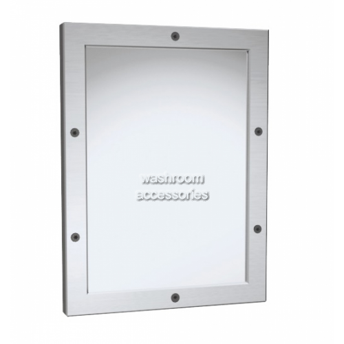 10-105-14 Steel Mirror with Frame Vandal Resistant Front Mounting